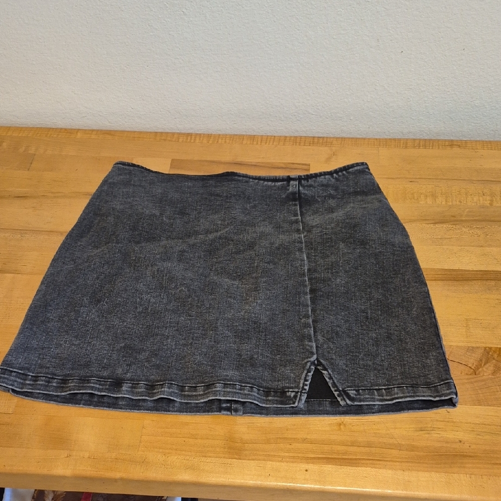 Wild Fable Black Jean Skirt
